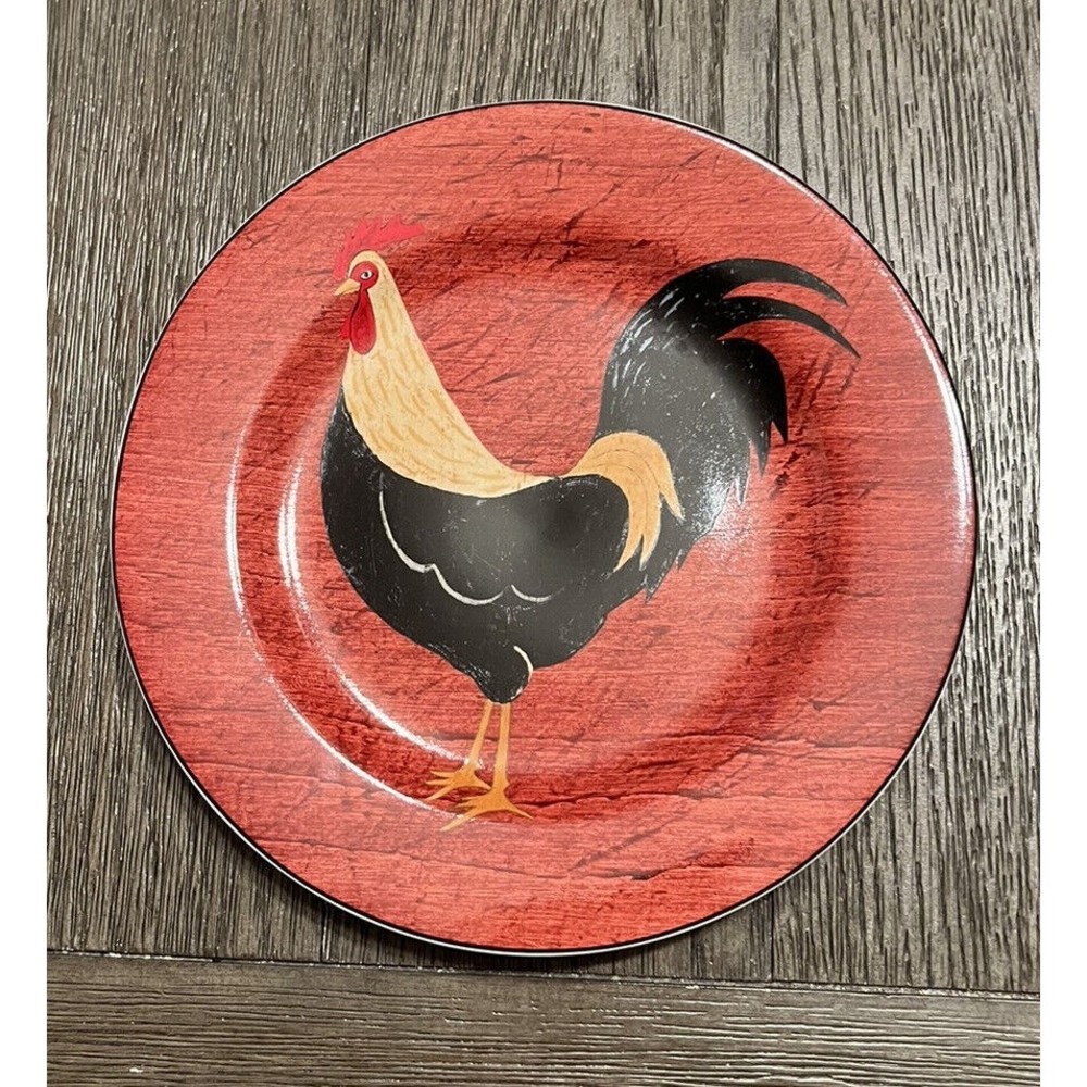 Warren Kimble Brandon House Country Quartet Red‎ RoosterPlate Primitive Plate 8”
